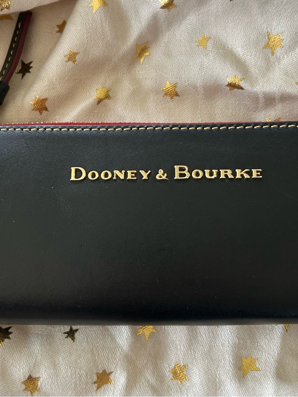 Dooney & Bourke Black Leather Wallet in Black